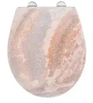 Premium WC-Sitz Mod. Canyon mit Relief, aus antibakteriellem Duroplast