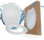 WC Sitz Mod. Ios Wei&szlig;, stabiler Toilettensitz mit Absenkautomatik