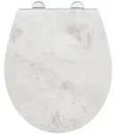 Premium WC-Sitz Mod. White Marble mit Relief, mit Absenkautomatik