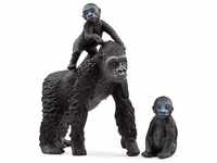 Schleich 42601 - Wild Life, Flachland Gorilla Familie, 3-teilig