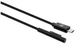 Manhattan USB-Kabel USB-C&reg; Stecker, Surface Connect-Stecker 1.80m Schwarz 353632