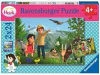 Ravensburger 05672 - Heidis Abenteuer, Kinderpuzzle mit Mini-Poster, 2x24 Teile