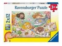 Ravensburger 05663 - Kleine Feen und Meerjungfrauen, Kinderpuzzle mit Mini-Poster,