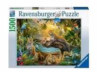 Ravensburger 17435 - Leopardenfamilie im Dschungel, Puzzle, 1500 Teile, Spielwaren