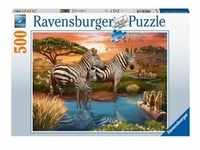 Ravensburger - Zebras am Wasserloch, 500 Teile, Spielwaren