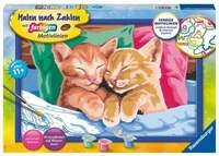 CreArt, Malen nach Zahlen Kinder - Verschmuste K&auml;tzchen