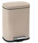 Treteimer Mod. Leno, Taupe 5 L, Easy-Close Absenkautomatik