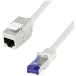 LogiLink CC5112S RJ45 Patchkabel CAT 6a S/FTP 20 m Grau mit Rastnasenschutz 1 St.