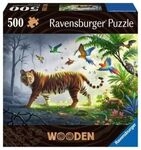 WOODEN Puzzle - Tiger im Dschungel - Holzpuzzle f&uuml;r Erwachsene mit 500 Teilen