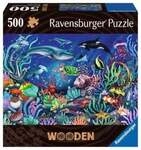 WOODEN Puzzle - Unten im Meer - Holzpuzzle f&uuml;r Erwachsene mit 500 Teilen