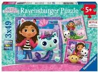 Kinderpuzzle 3x49 Teile - Gabby's Dollhouse - Spielzeit mit Gabby