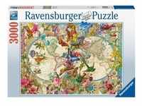 Puzzle Ravensburger Weltkarte mit Schmetterlingen 3000 Teile