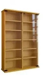 Holz CD DVD Stand Regal Schrank Galerie Glast&uuml;r
