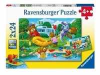 Puzzle Ravensburger Familie Bär geht campen 2 X 24 Teile