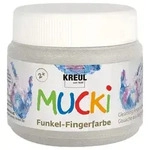 KREUL Fingerfarbe MUCKi Funkel drachensilber 150ml Dose Silber, Grundpreis: &euro;