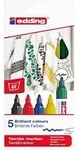 edding 4500 Textilmarker, 2-3mm, 5er Set Standard Farben