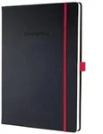 SIGEL CO661 Notizbuch Conceptum, ca. A4, liniert, Hardcover, schwarz/rot