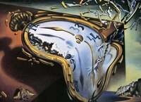 Weiche Uhr im Moment ihrer ersten Explosion (Puzzle)