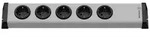 Ehmann 0200x00052300 Steckdosenleiste mit Schalter Silber, Schwarz 1St.