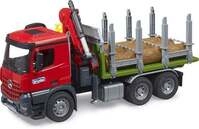 Bruder LKW Modell Mercedes Benz Arocs Holztransporter mit Greifarm Fertigmodell LKW