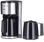 Severin KA 9308 Kaffeemaschine Edelstahl (geb&uuml;rstet), Schwarz Fassungsverm&ouml;gen