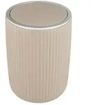 Schwingdeckeleimer Mod. Agropoli L Beige, Kosmetikeimer mit Schwingdeckel, 5,5 l