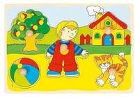 Katze, Haus,... Steckpuzzle