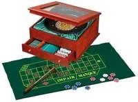 Philos 3706 - Roulette Set, exklusive Holzbox mit Aufbewahrungsfach