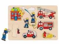 Goki 57907 - Steckpuzzle Feuerwehr