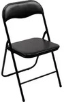Perel folding chair padded Camping Stuhl Schwarz FP168B