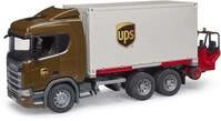 bruder 03582 Scania Super 560R UPS Logistik-LKW mit Mitnahmestapler + 2 Palett