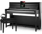 Classic Cantabile UP-1 SM Upright E-Piano Schwarz matt Deluxe Set