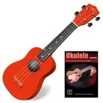 Classic Cantabile US-100 RD Sopran-Ukulele Rot Set inkl. Lernheft