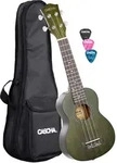 Cascha Premium Mahagoni Sopran Ukulele Set Gr&uuml;n