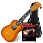 Classic Cantabile US-100 SB Sopran-Ukulele Sunburst Set inkl. Tasche + Lernheft