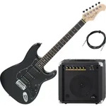 Rocktile Pro ST60-BK E-Gitarre All Black AK20G Set