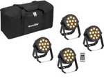Eurolite 4x LED PARty Spot Silent RGB/WW Set mit Softbag und Fernbedienung