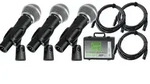 Pronomic DM-58-C Vocal Mikrofon 3er Set mit XLR-Kabel