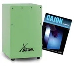 XDrum KC-37GN Kinder-Cajon Gr&uuml;n Set mit Schule