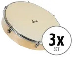 XDrum HTM-12S 12" Handtrommel mit Natur-Fell 3x Set