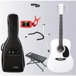 Classic Cantabile WS-10WH Westerngitarre wei&szlig; Set mit Zubeh&ouml;r