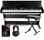 FunKey DP-88 II Digitalpiano schwarz Set mit Economy Keyboardbank, Kopfh&ouml;rer...