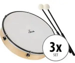 XDrum HTM-10K Handtrommel mit Schl&auml;gel 3x Set