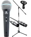 Pronomic Superstar XLR Mikrofonset Mikrofon+ Stativ+ XLR-Kabel