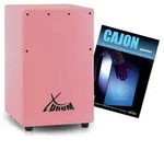 XDrum KC-37PK Kinder-Cajon Pink Set mit Schule