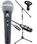 Pronomic Superstar JACK Mikrofonset Mikrofon+ Stativ+ XLR-Klinkenkabel