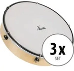 XDrum HTM-10K 10" Handtrommel mit Kunststoff-Fell 3x Set