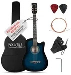Rocktile WSD-5C-BUB Slim Line Westerngitarren Set Blueburst