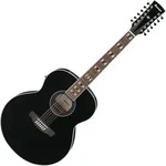 Ibanez AJ7012M1E-BK 12-string Westerngitarre Black High Gloss