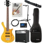Rocktile TB-4 NHS Traveler E-Bass Natural Honey Stain Super Set